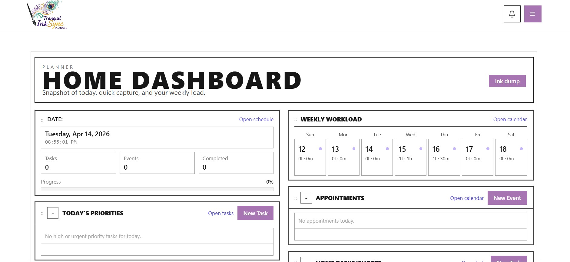 Free planner preview