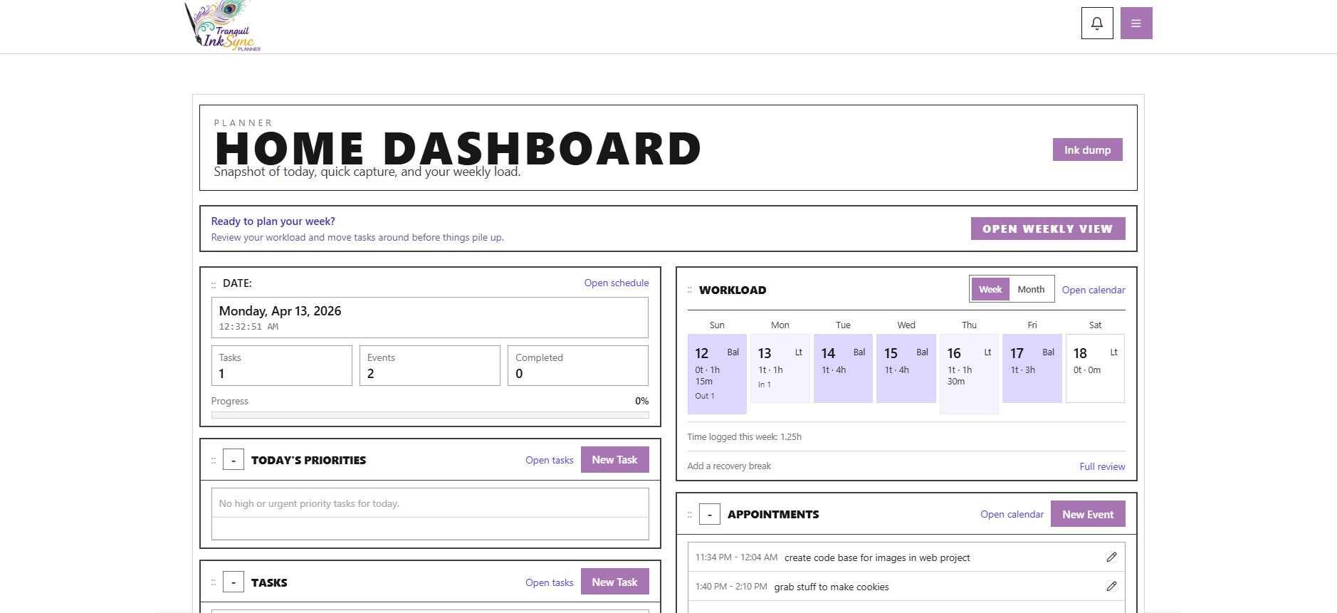 Premium planner preview